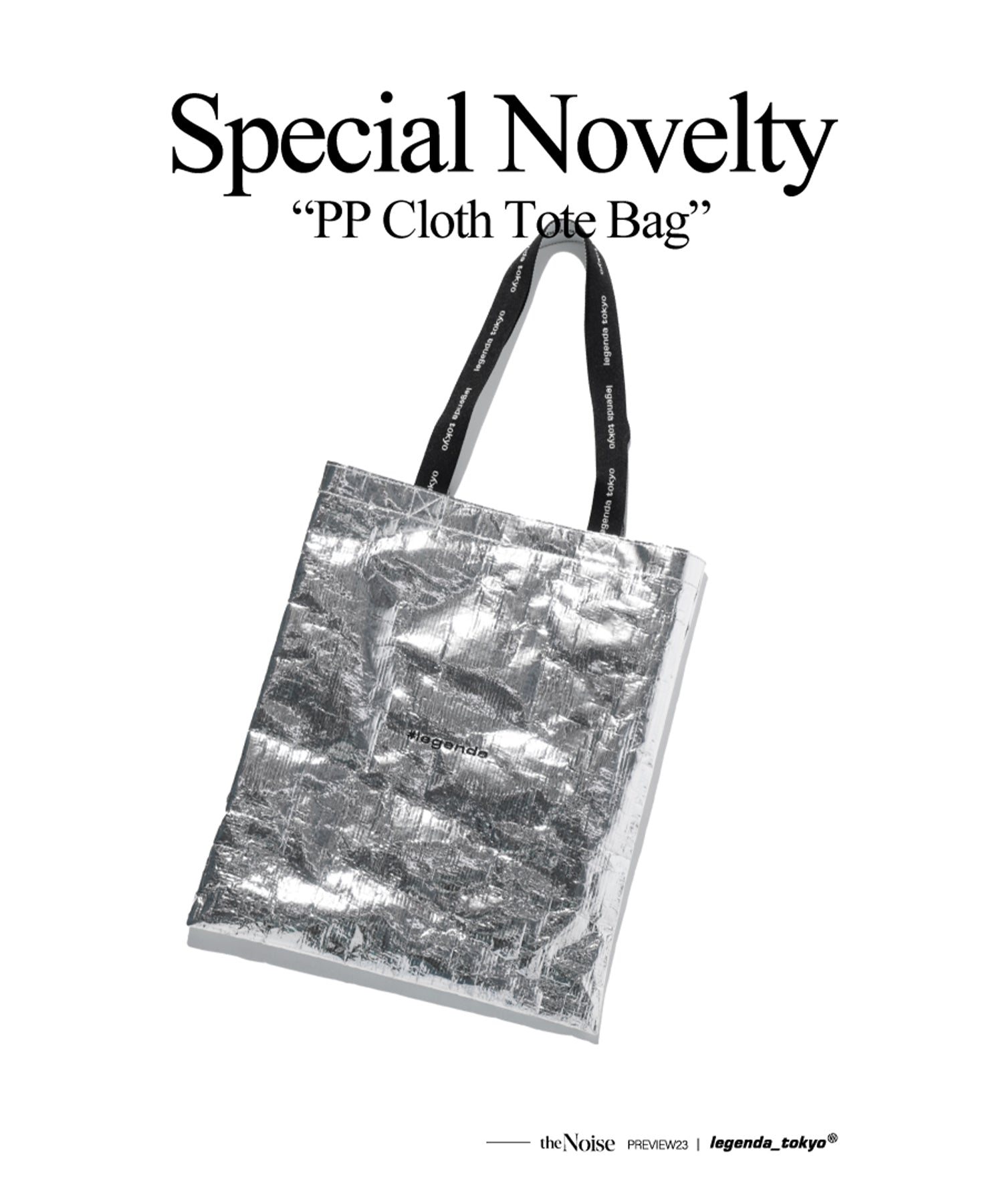 LEGENDA Novelty Silver PP Tote Bag CENO.JP