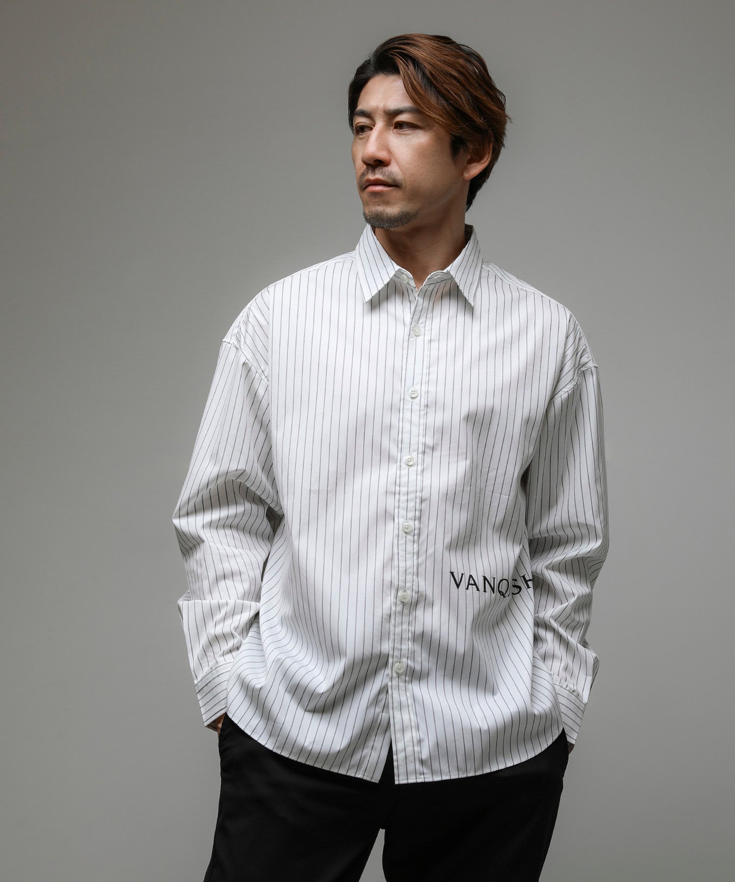 Casual stripe shirt[VJS1393]