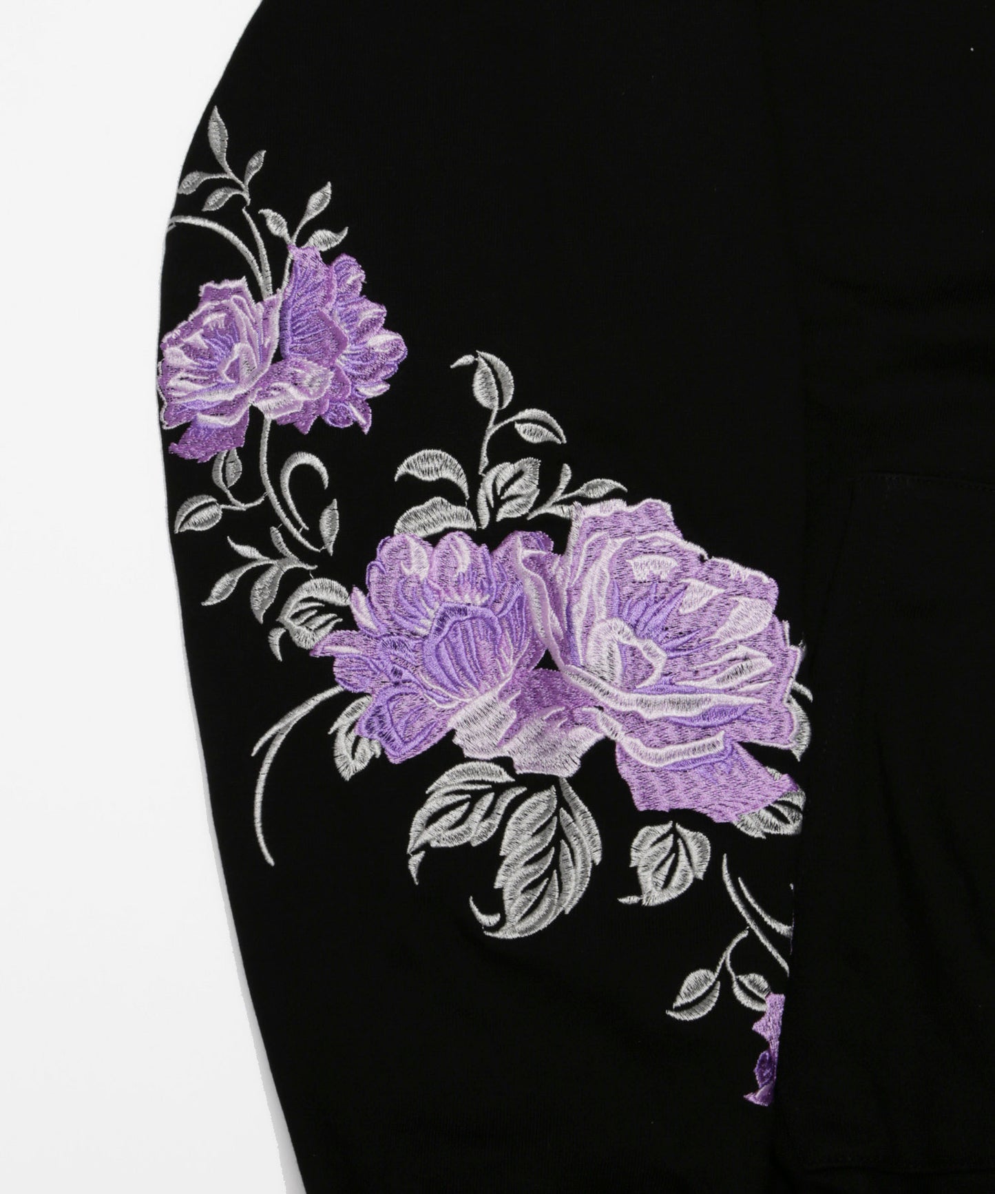 New Rose Embroidery Half-Zip Sweat[LEC1160]