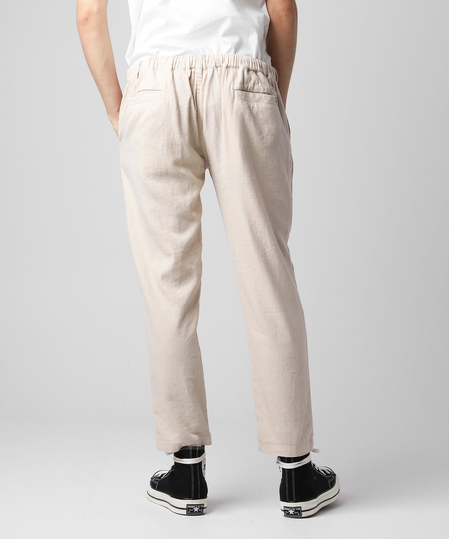 Stretch Linen cropped Easy Pants[VSP097]