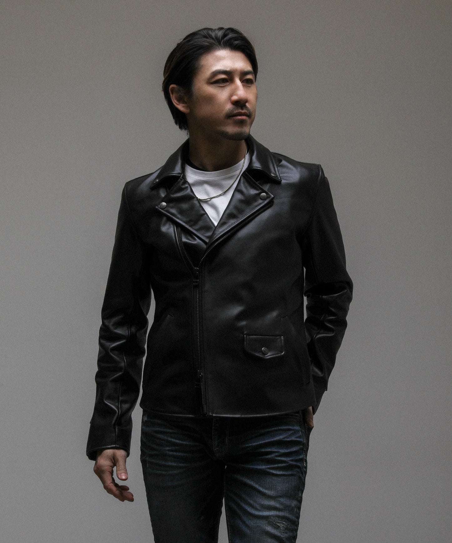 Cow Leather Double Riders Jacket [VJJ081]