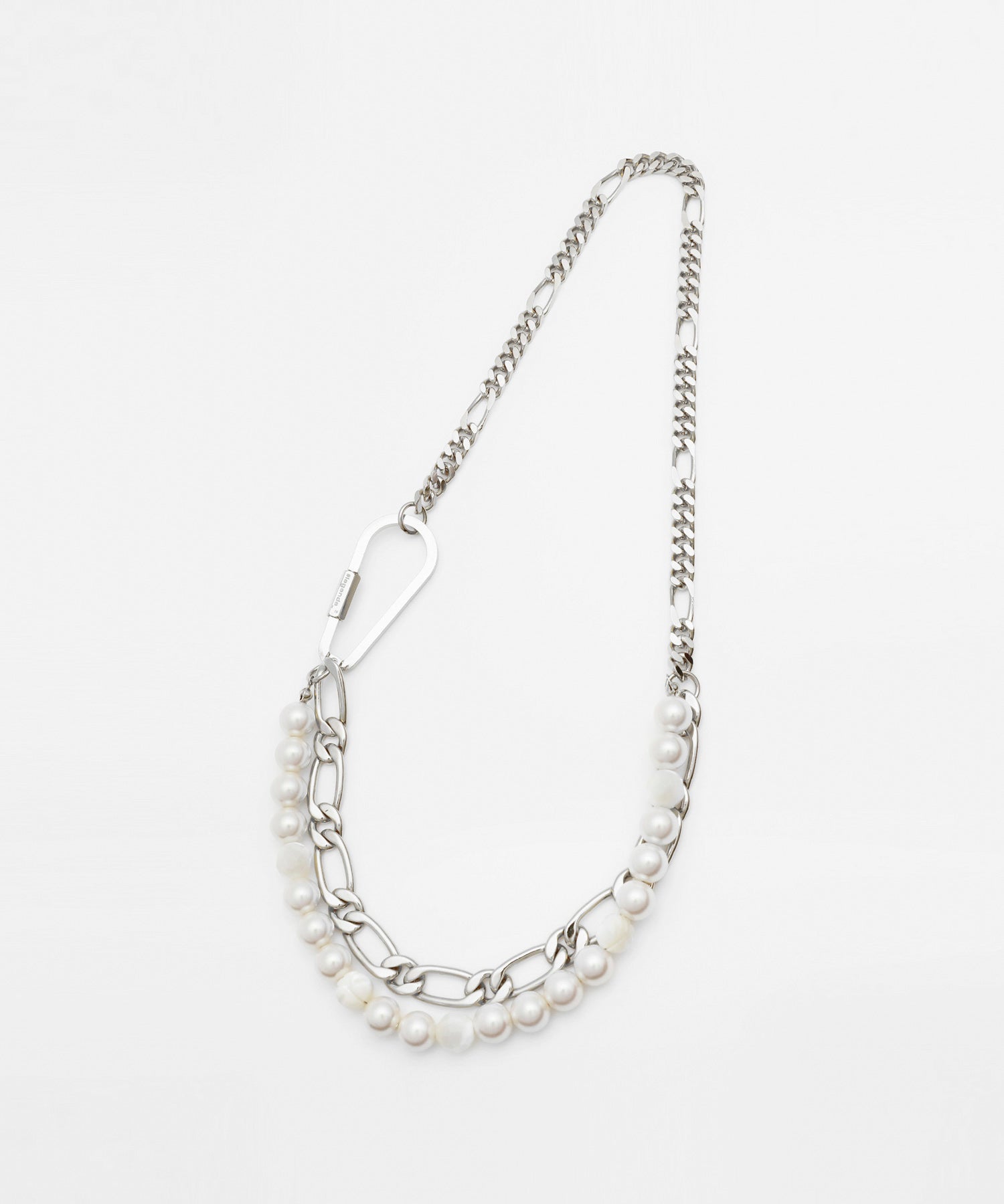 Rose Pearl × Chain Choker Necklace [LEA530]