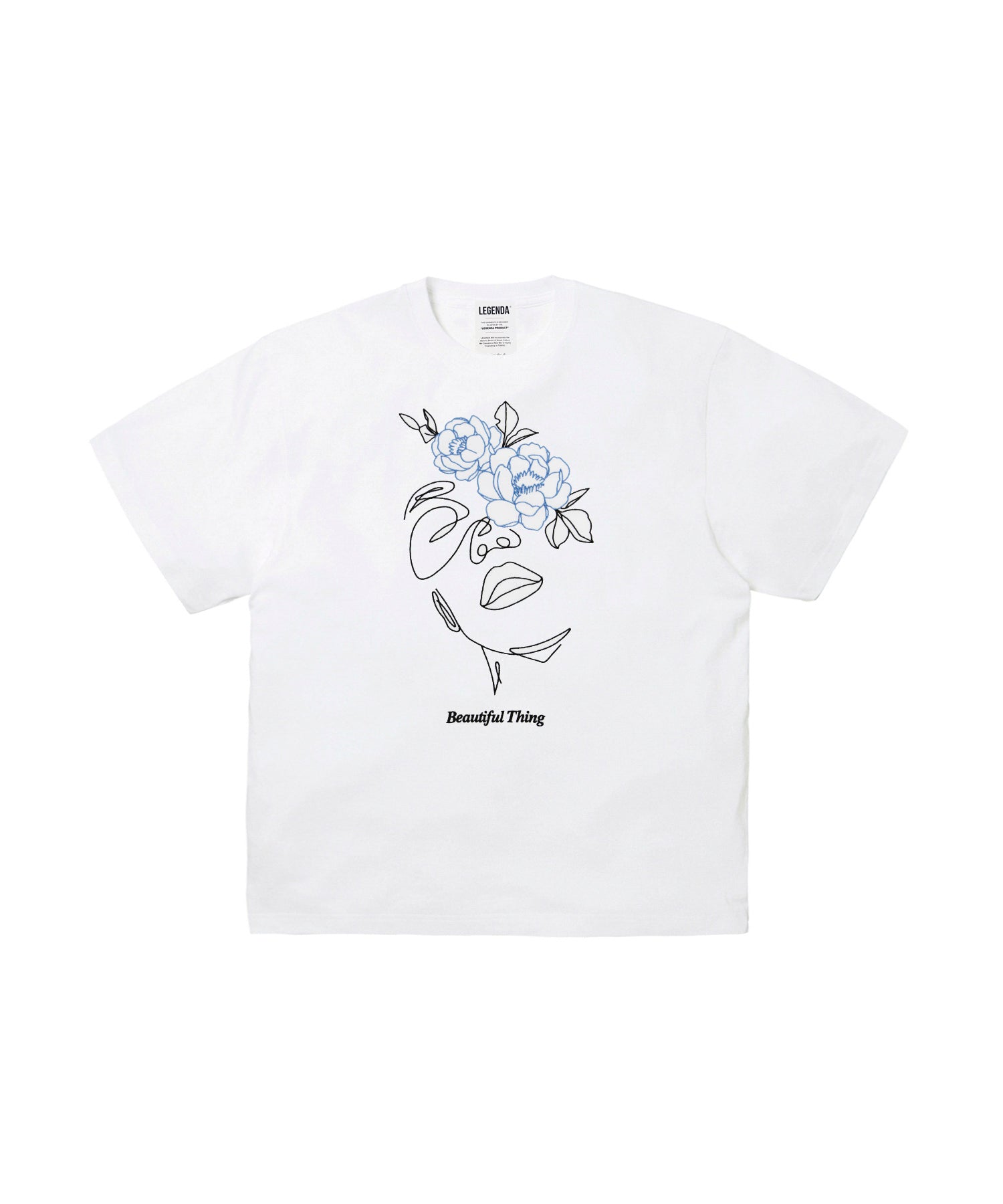 Beautiful Things Line Art Embroidery T-shirt[LEC1157]